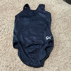 Black sparkly GK gymnastic leotard, adult medium
